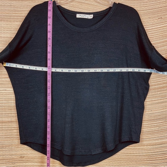 Rag & Bone Luca Long Sleeve Tee In Black Size SP - Picture 11 of 11